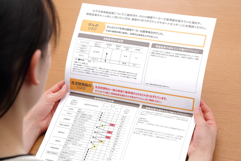 ２週間後、検査結果が自宅に届きます。