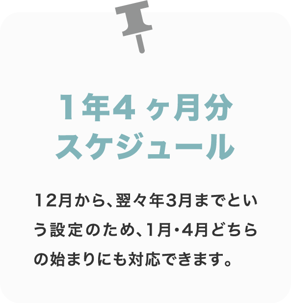 1年4ヶ月分スケジュール